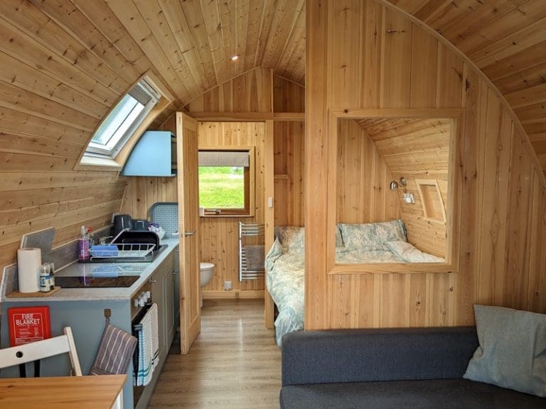 Cragg Farm Camping Pods Interior Double