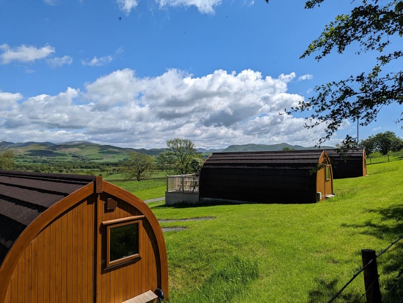 Cragg Farm Camping Pods View